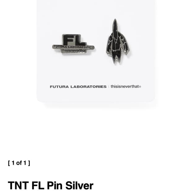 Thisisneverthat TNT FL Silver 핀 브로치 핀버튼