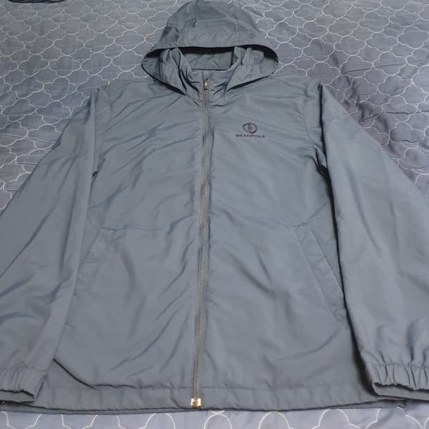 (빈티지) 빈폴 아웃도어 시그니처 자수로고 후드 바람막이 네이비(XL)