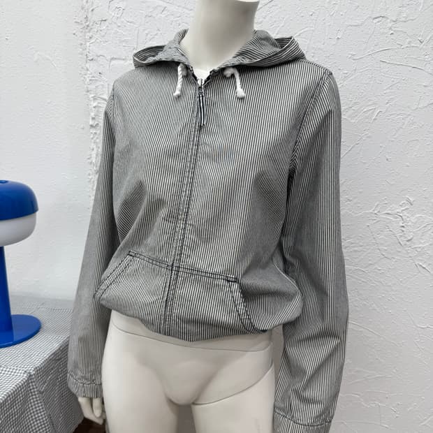 빈티지 GAP 갭 히코리 스트라이프 후드 집업 자켓