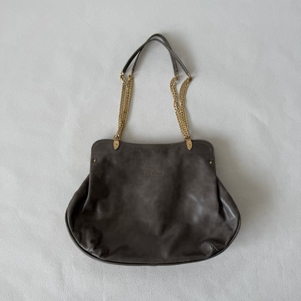 LANCASTER 레더 체인 숄더백