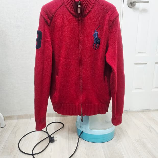 (95~100)M☆우주매물☆랄프로렌폴로 빅포니2중지퍼[버건디레드]니트집업