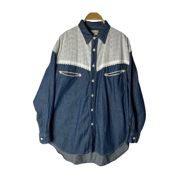 [Spirit House JEANS] 90's 재팬빈티지 웨스턴 데님셔츠