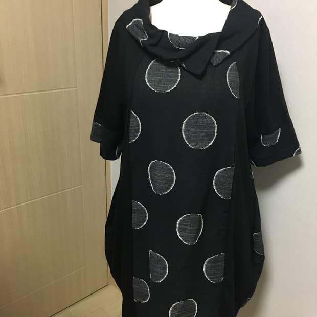 빈티지 도트 레이어드 베스트 원피스 하구미 모리걸 아오이유우