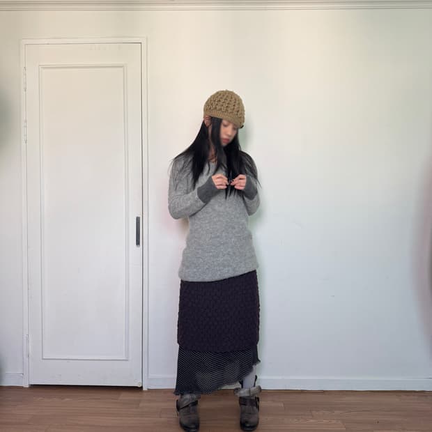 알파카 니트 드레스