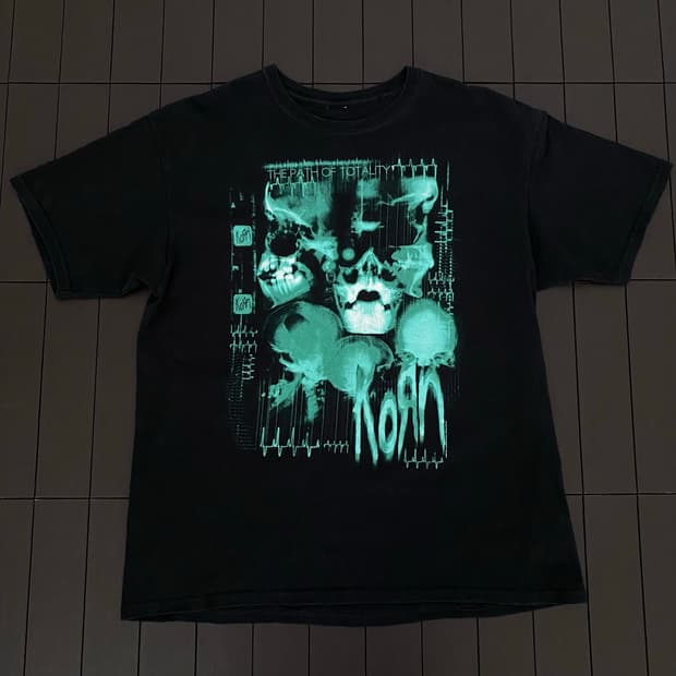 (L) 빈티지 korn 2013 투어 밴드티 티셔츠