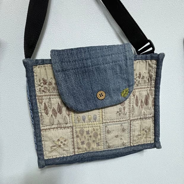 빈티지 패치워크 크로스백