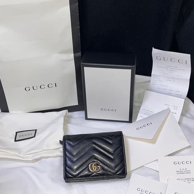 [정품] 구찌 GG 마몽 마몬트 마틀라세 카드지갑