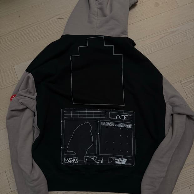 Cav Empt Dichromatic hoodie black gray