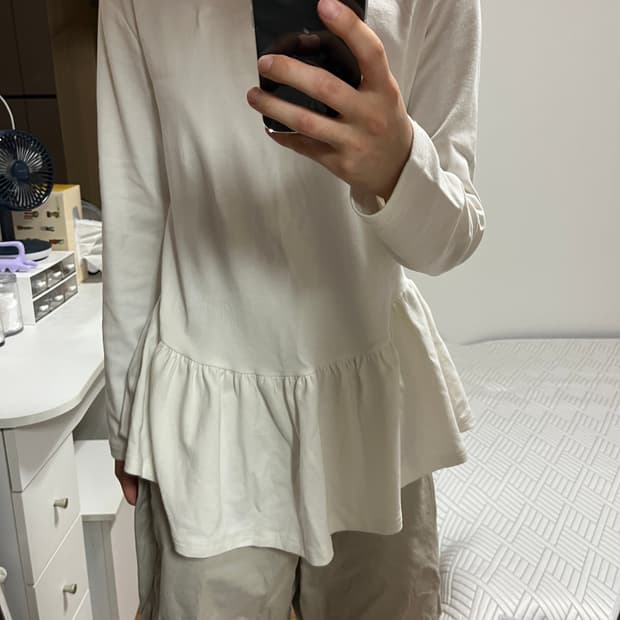 레이어드 프릴 긴팔티