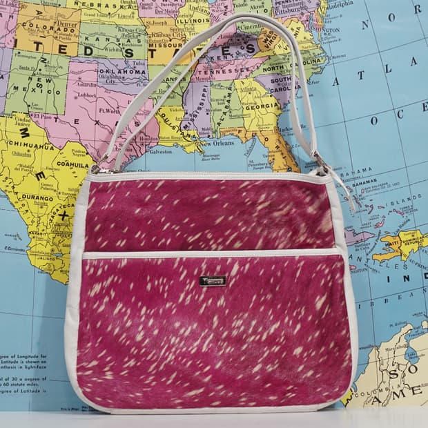 요지야마모토 Ysaccs 포니 헤어 레더 백