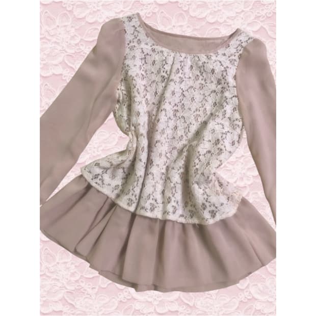 일본 빈티지 핑크 블라우스 히메갸루 라떼갸루 모리걸