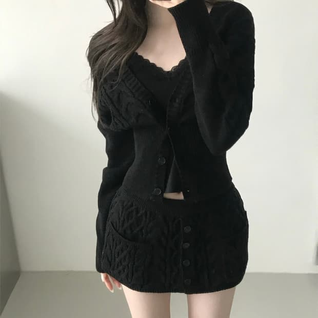 힐다 고희 니트 셋업 