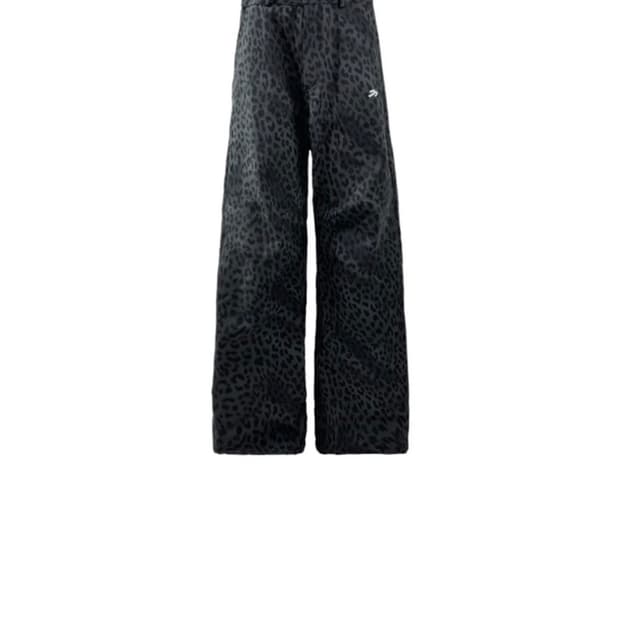 탄산마그네슘 코튼 와이드팬츠 레오파드