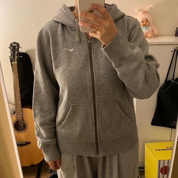 나이키 미니 스우시 로고 후드집업 90