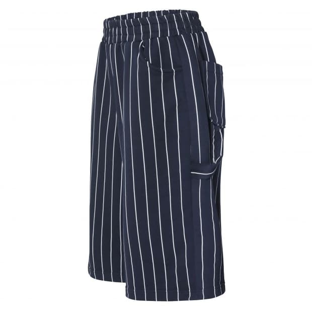 MJD X TRSC 스트라이프 와이드 카펜터 버뮤다 팬츠 네이비