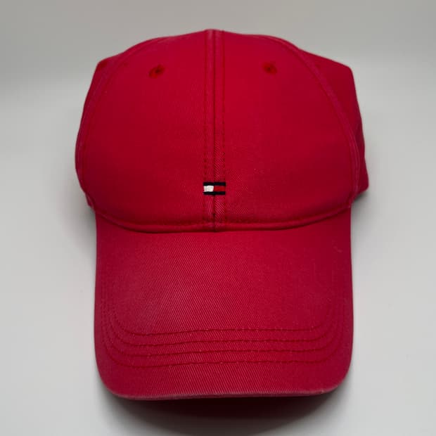 타미힐피거 미니 엠블럼 빈티지 볼캡 레드