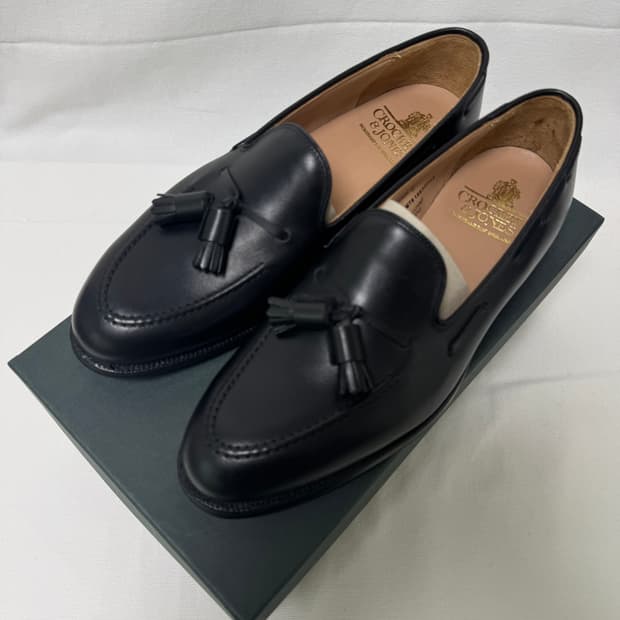 크로켓앤존스 카벤디쉬2 태슬 로퍼 블랙 UK8 사이즈