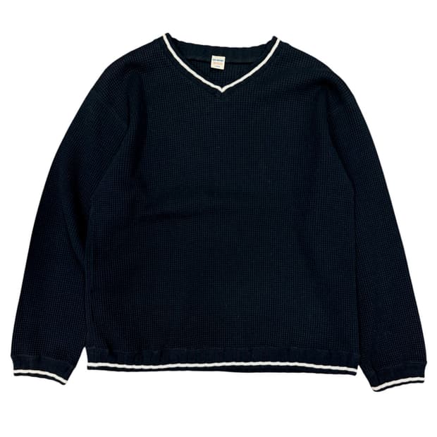 Vintage RAG FACTORY v-ncek waffle knit 