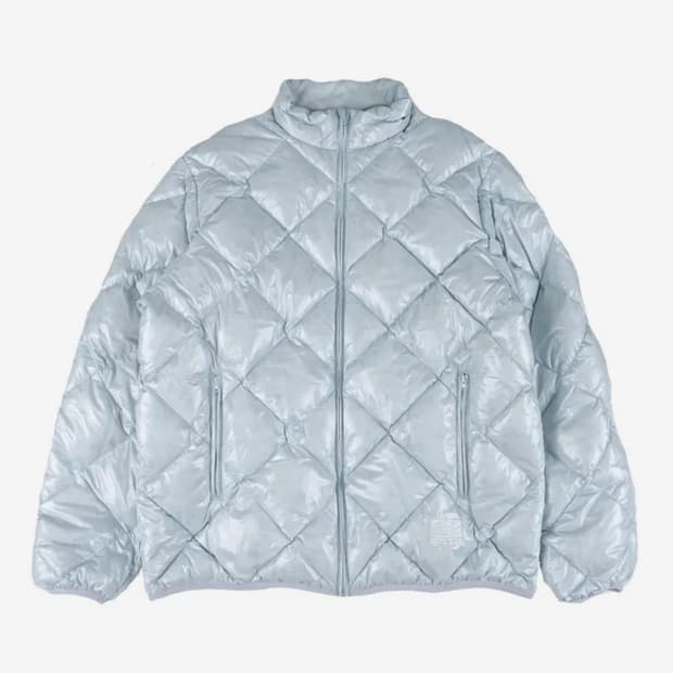 Rhombus Light Down Jacket Skyblue