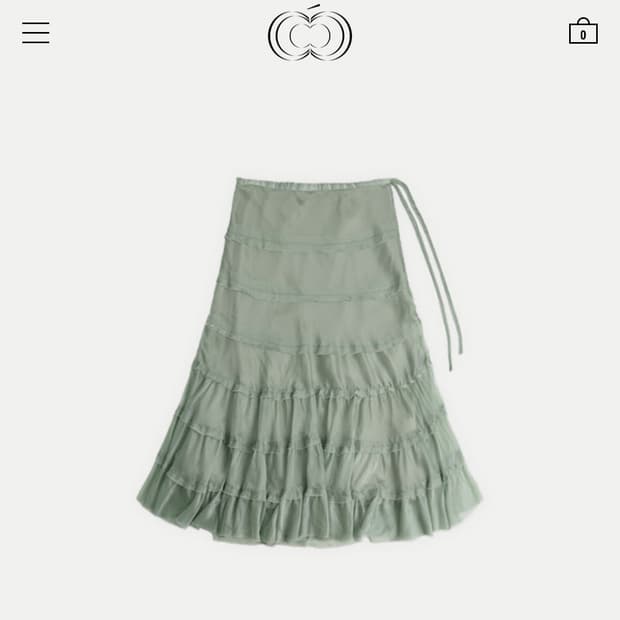 콜로신스 여름 캉캉 스커트 민트 