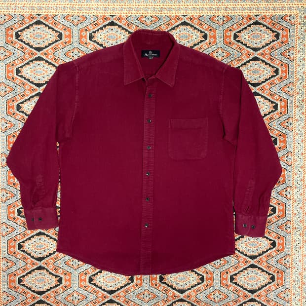 아쿠아스큐텀 버건디 면 셔츠 남방 남성105