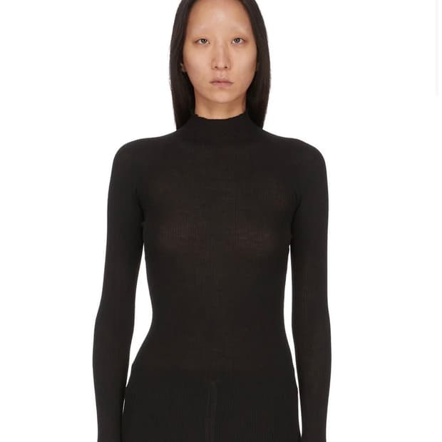 Rick Owens SS19 Cotton Mock-Neck 