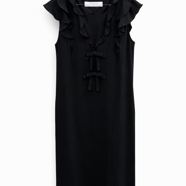 발렌티노 블랙 프릴 원피스 44