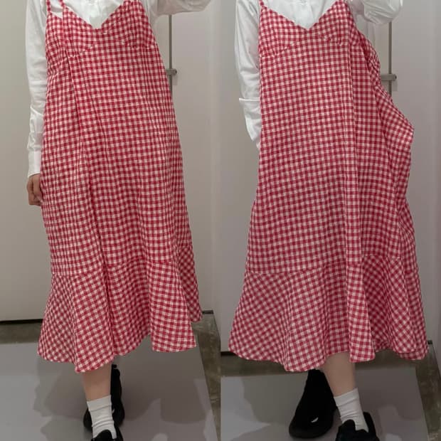 Comme des garcons tricot(타오) 깅엄체크 원피스