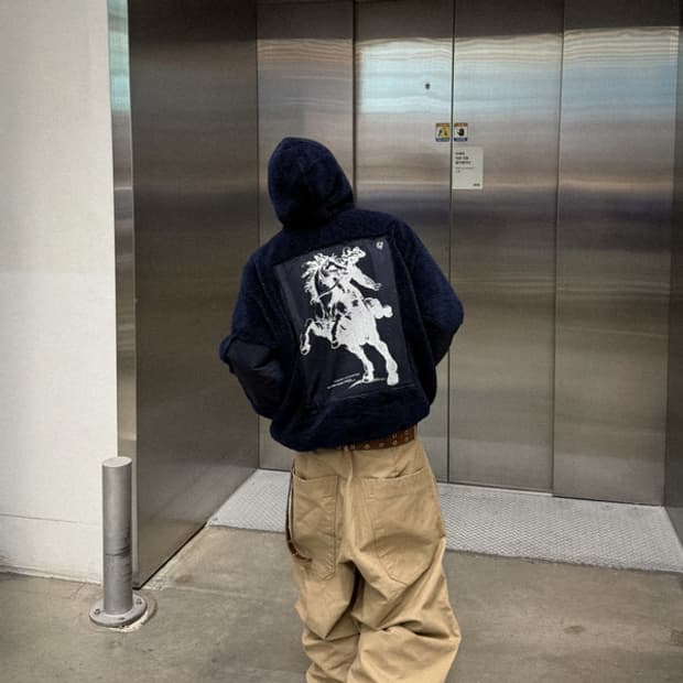 mjd x was 후리스 시어링 후드 자켓