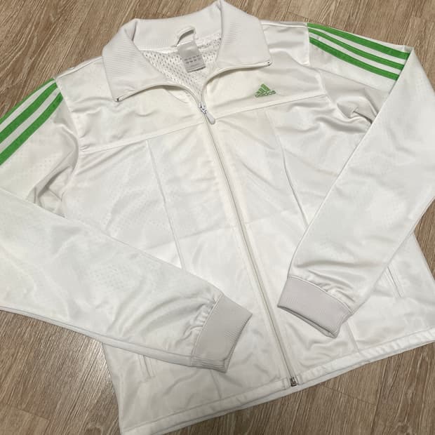 아디다스 화이트 연두 져지