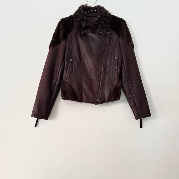 Bambi fur muston jacket / choco brown