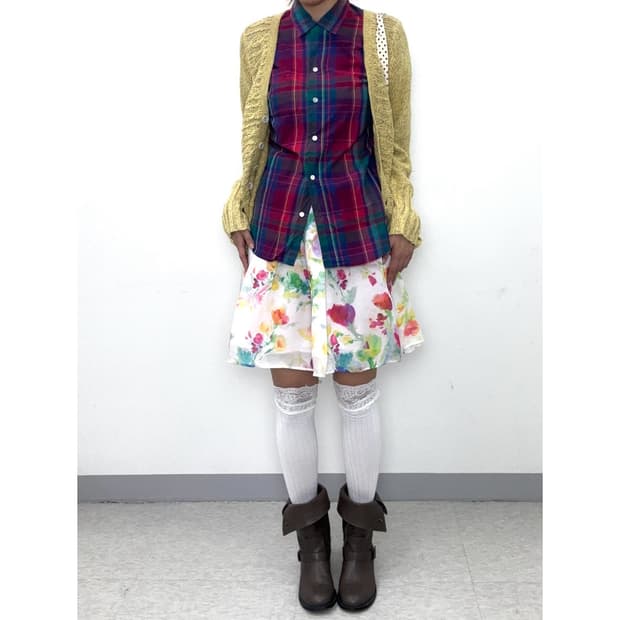 빈티지 플로럴 스커트