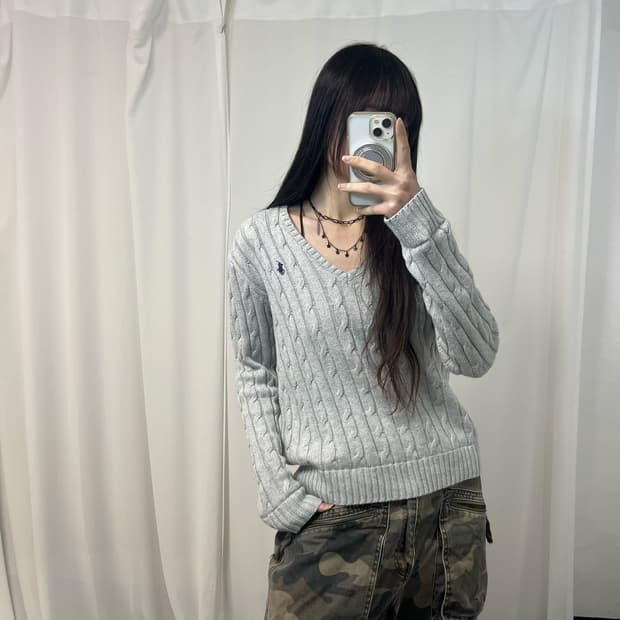Polo Ralph Lauren Grey Cable Knit