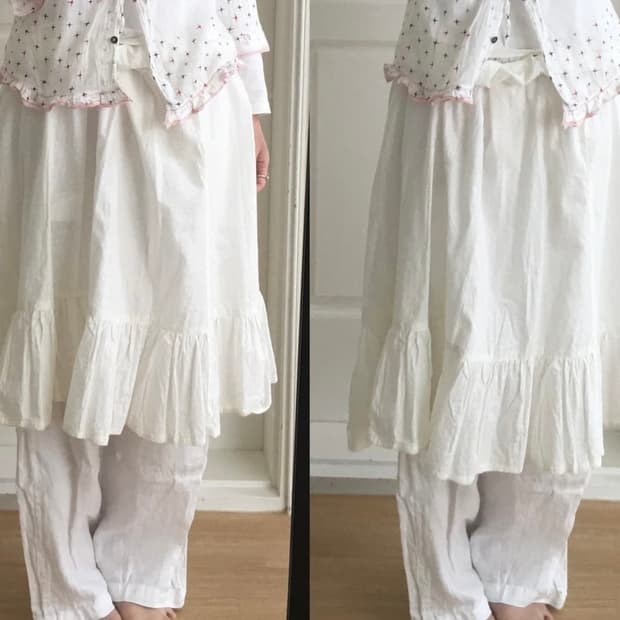 빈티지 도트 스커트