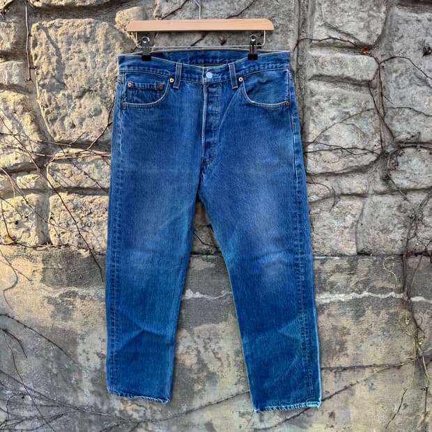 90s 리바이스 빈티지 501xx 워싱 데님 팬츠 32