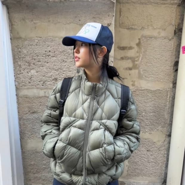 로아 라이트다운 다크그린 L