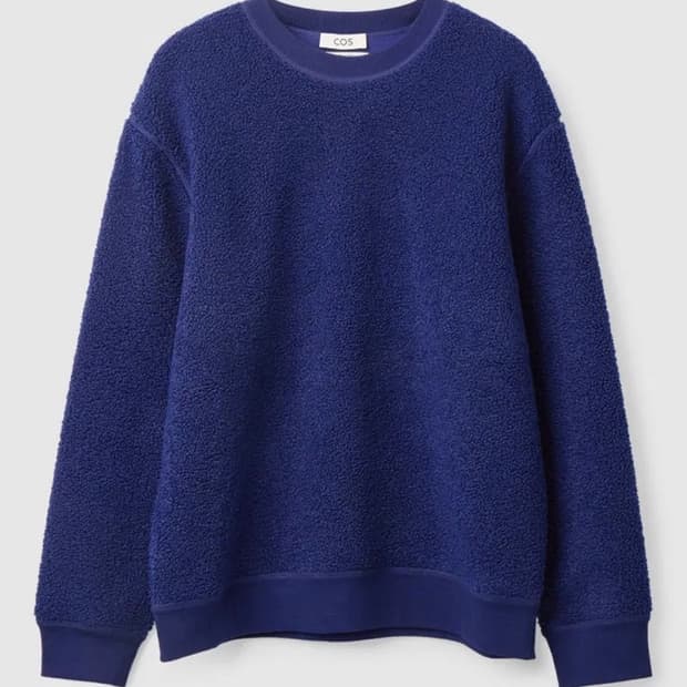 뽀글이 스웻셔츠 Oversized-Fit Teddy Sweatshirt