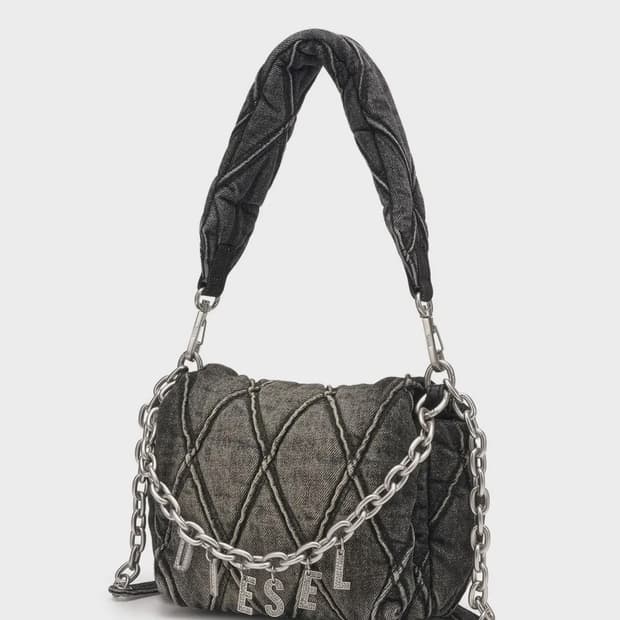 새상품 )) 디젤 데님 숄더백 흑청 컬러