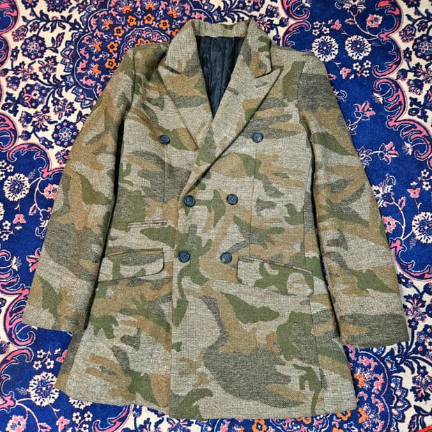 히프노스(Hypnose) 카모플라쥬 누빔 더블 코트 52size