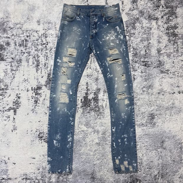 발망 데카르넹 11aw 페인트 데님팬츠 30