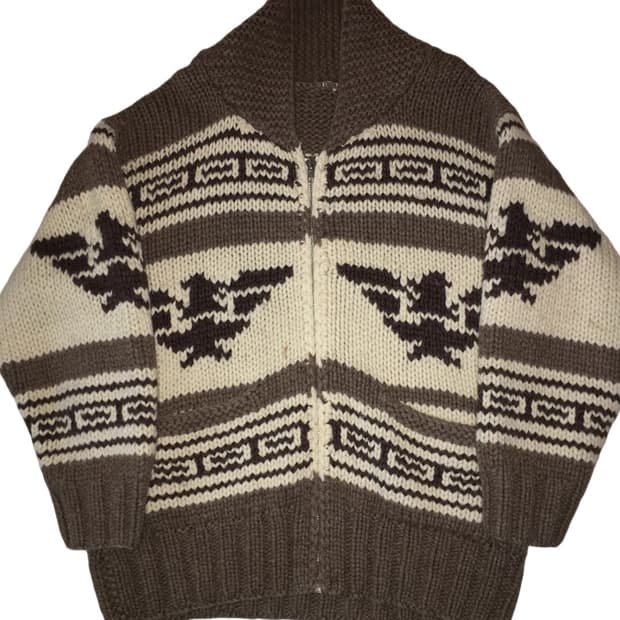 빈티지 니트 집업