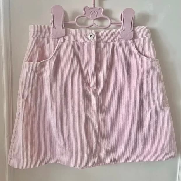 로라로라 골덴 핑크 스커트