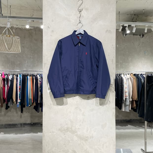 폴로 랄프로렌 네이비 레드포니 플리스 라이닝 블루종 자켓