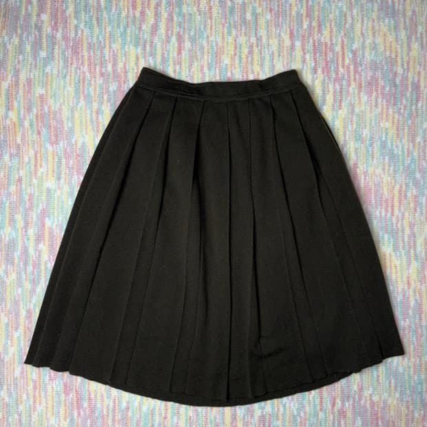 카키브라운 울 니트 스커트