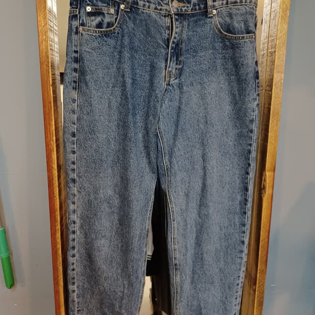 엑스톤즈 빈티지워싱 루즈핏 청바지 L