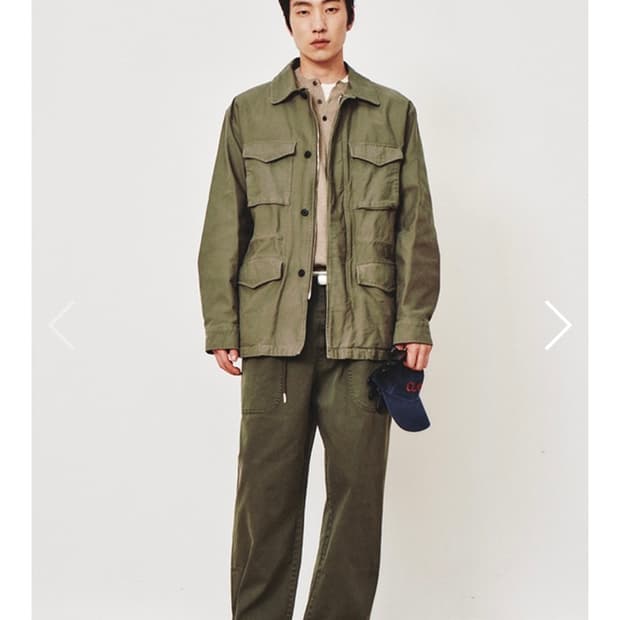 [M]아트이프액츠 백사틴 필드 자켓 세이지 그린