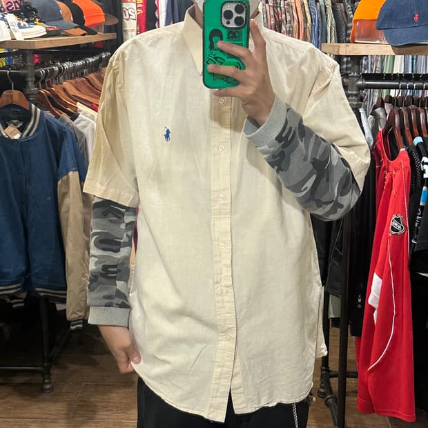 [HI] 폴로 랄프로렌 반팔 셔츠 베이지