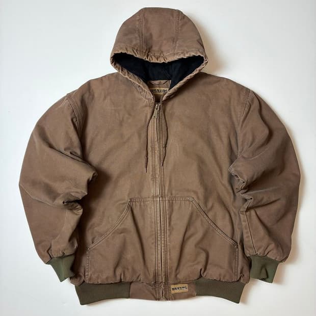 Brazos 00's 캔버스 워크 덕 후디 자켓 PN8945