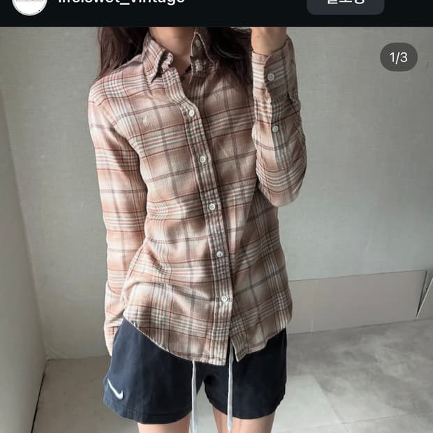 (무배) 라이프이즈웻 올드스쿨 폴로 체크셔츠