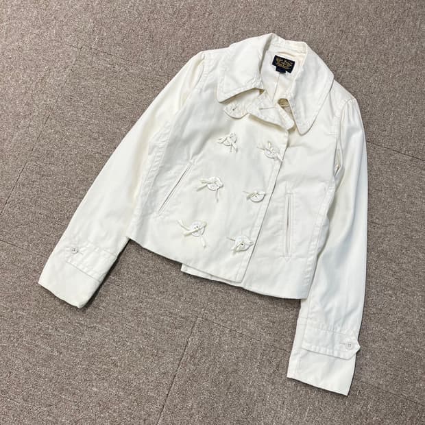  폴로 크롭 더블브레스트 자켓